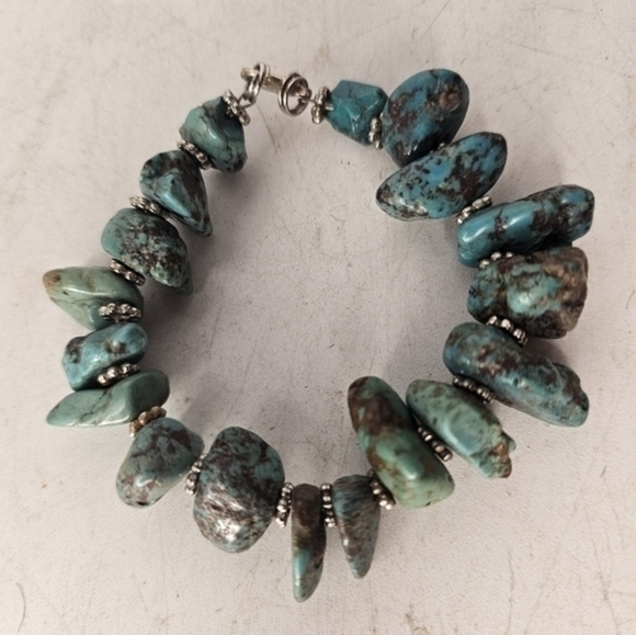 Sterling silver‎ and turquoise bracelet - Picture 4 of 4